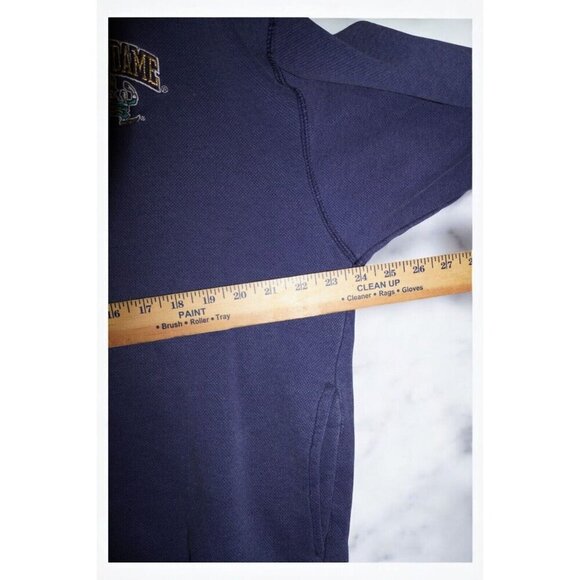 Vintage Notre Dame Pro Player Quarter Zip Sweatshirt – Size Medium Classic navy - Picture 14 of 16